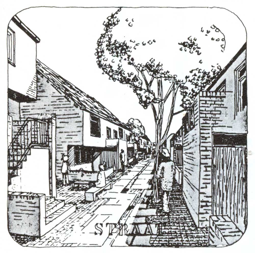 Nieuwegein, Batau. Woonstraat. Bron: Plan 1981 nr.7, p.37