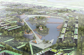  <p>The unbuilt eco-city of Dongtan (China) by engineering firm <a href="http://www.arup.com/eastasia/project.cfm?pageid=7047" class="spip_out" rel="external">ARUP</a>, originally included housing for 500.000 residents.</p>